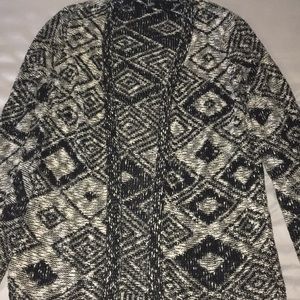 tribal print cardigan
